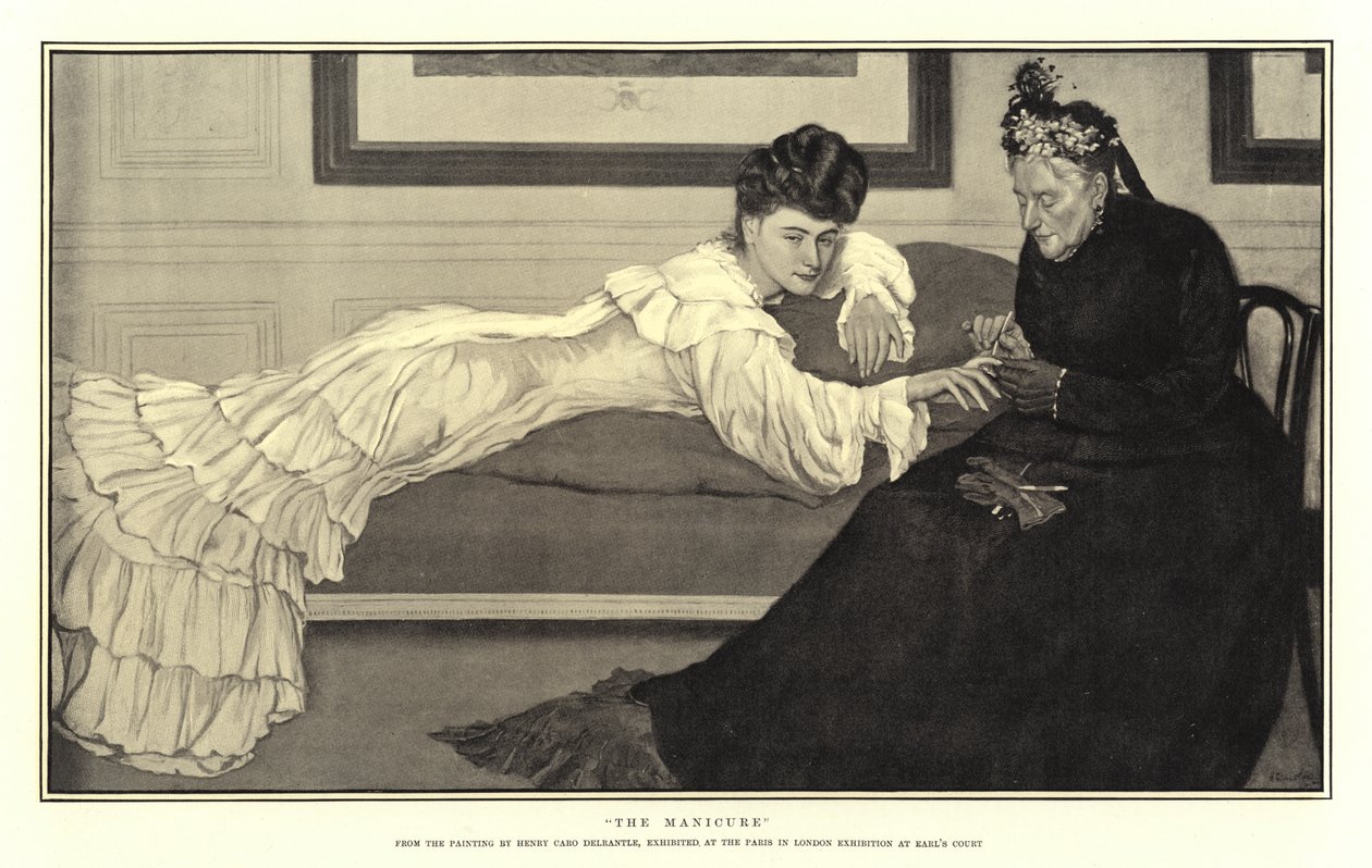 Die Maniküre (Gravur) von English School
