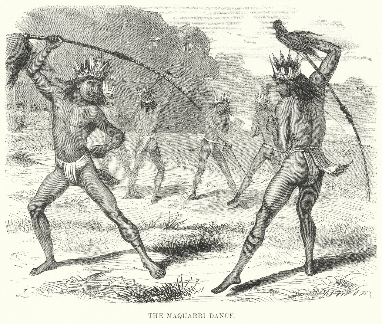 Der Maquarri-Tanz (Gravur) von English School