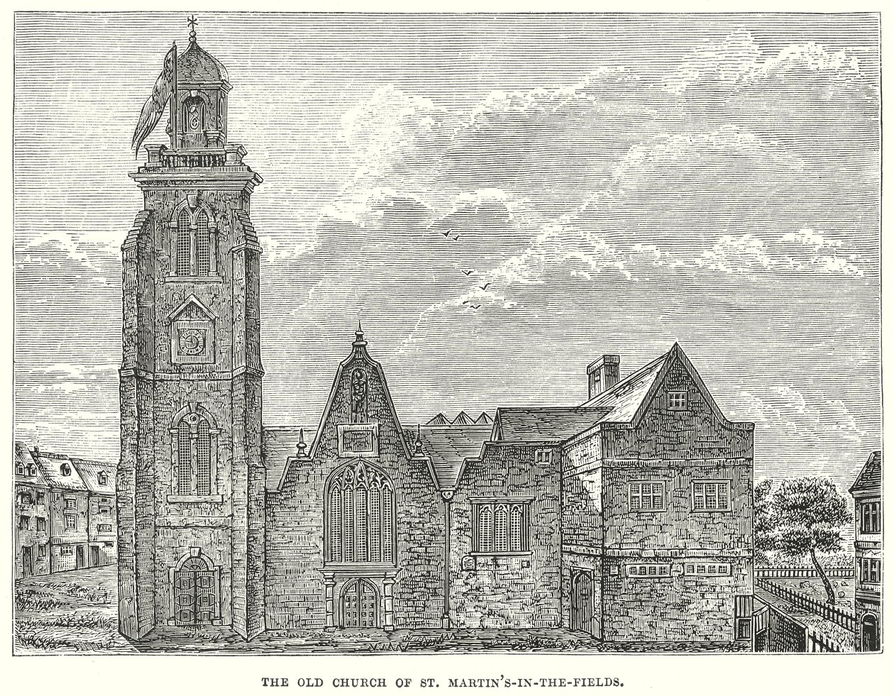 Die alte Kirche von St. Martin-in-the-Fields von English School