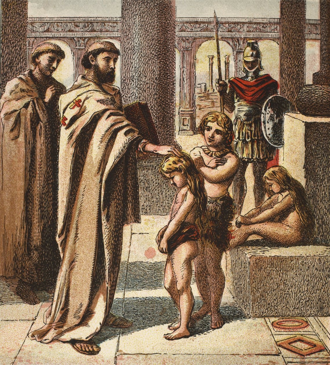 Der Papst und die sächsischen Kinder, veröffentlicht 1890 von English School