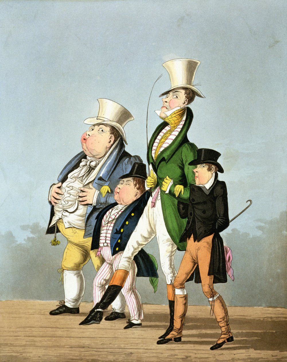 Die Preise - Vollpreis, Halber Preis, Hoher Preis und Niedriger Preis, graviert von George Hunt, veröffentlicht von Thomas McLean, 1827 von English School