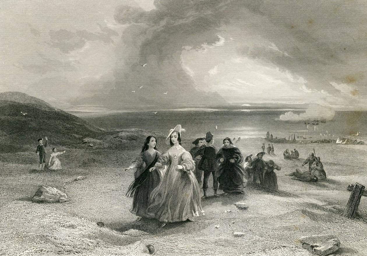 Die Königin in Burlington, von R. Wallis, 1844 von English School