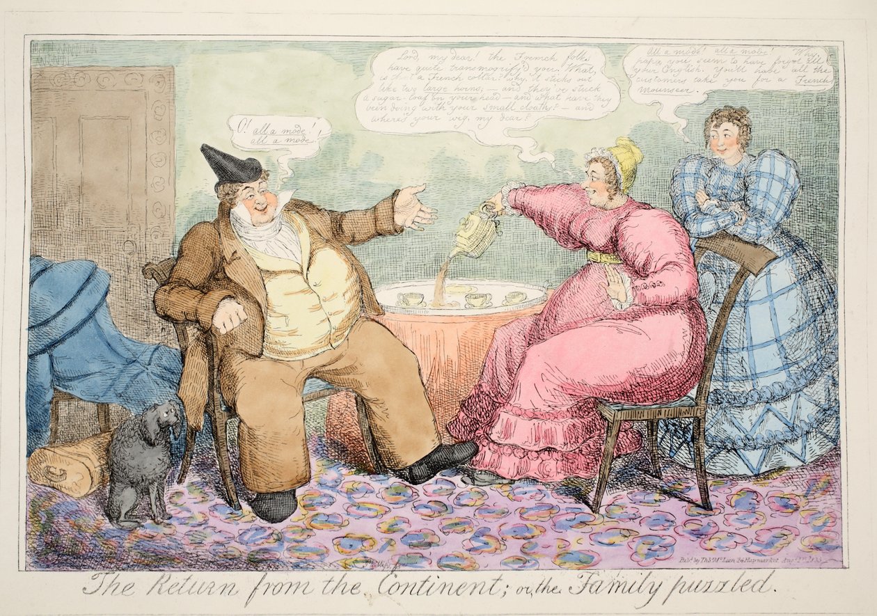 Die Rückkehr vom Kontinent oder die verwirrte Familie, veröffentlicht 1835 von English School