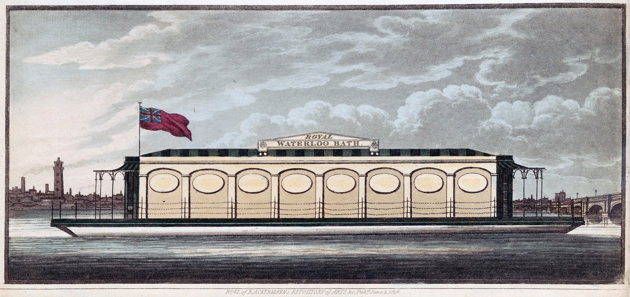 Das königliche Waterloo-Bad, veröffentlicht 1819 von English School