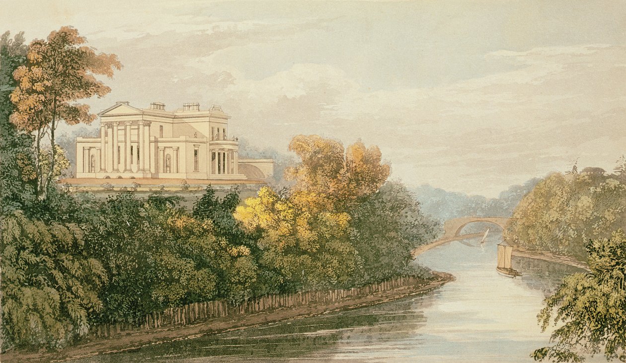 Der Sitz von G.B. Greenough Esq., Regents Park, aus Ackermanns Repository of Arts, veröffentlicht um 1826 von English School