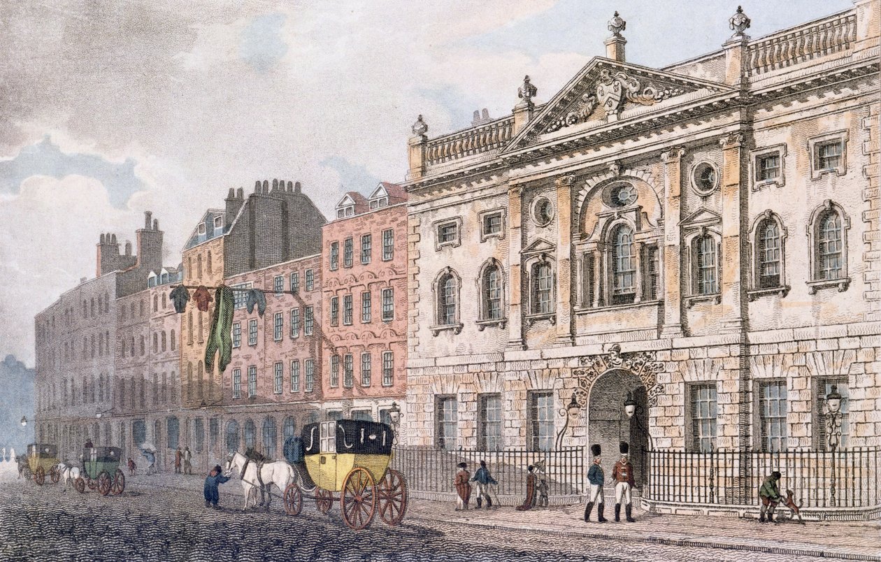 Die Südfront der Ironmongers Hall, aus 