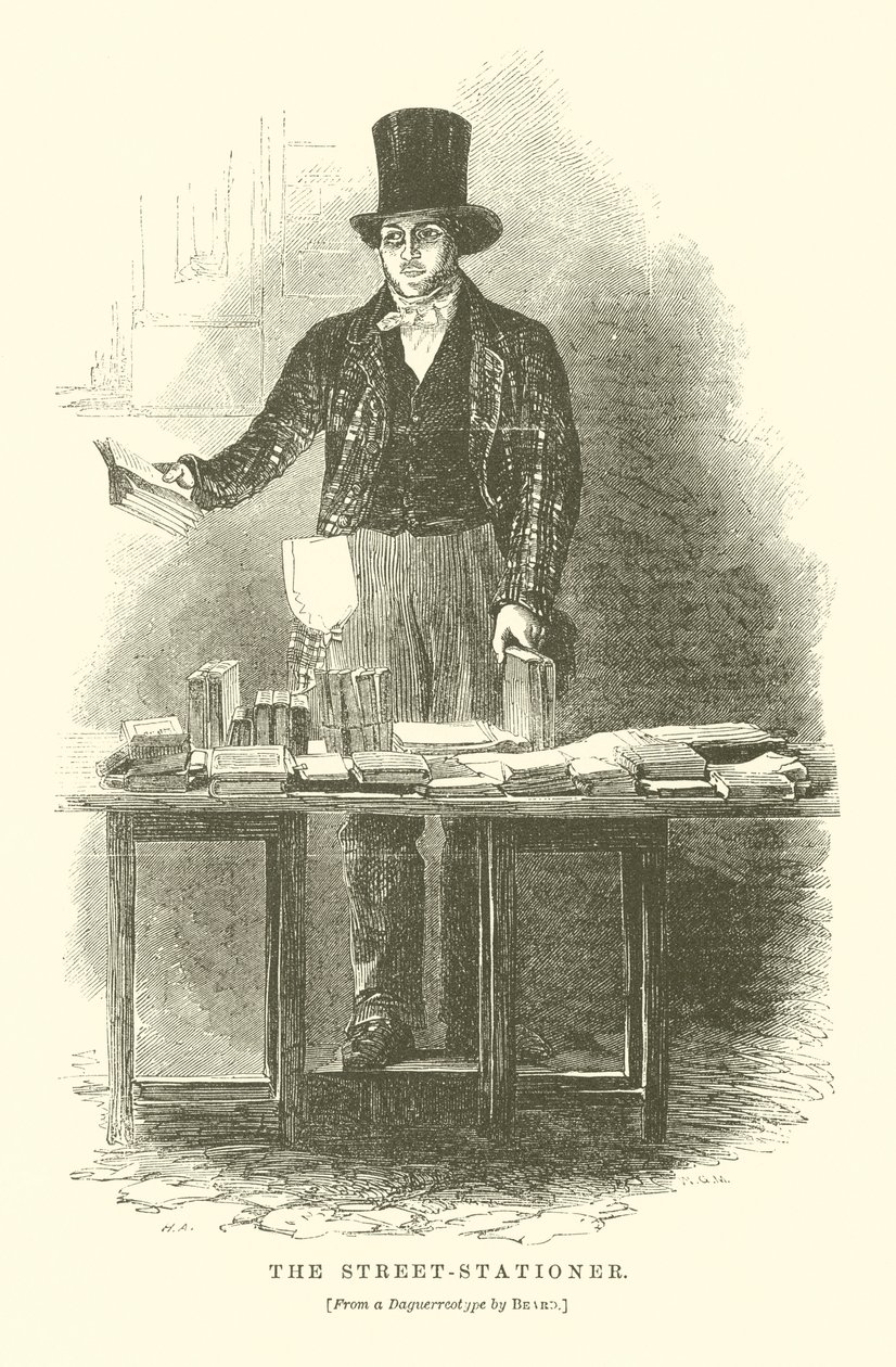 Der Straßenstationär (Gravur) von English School