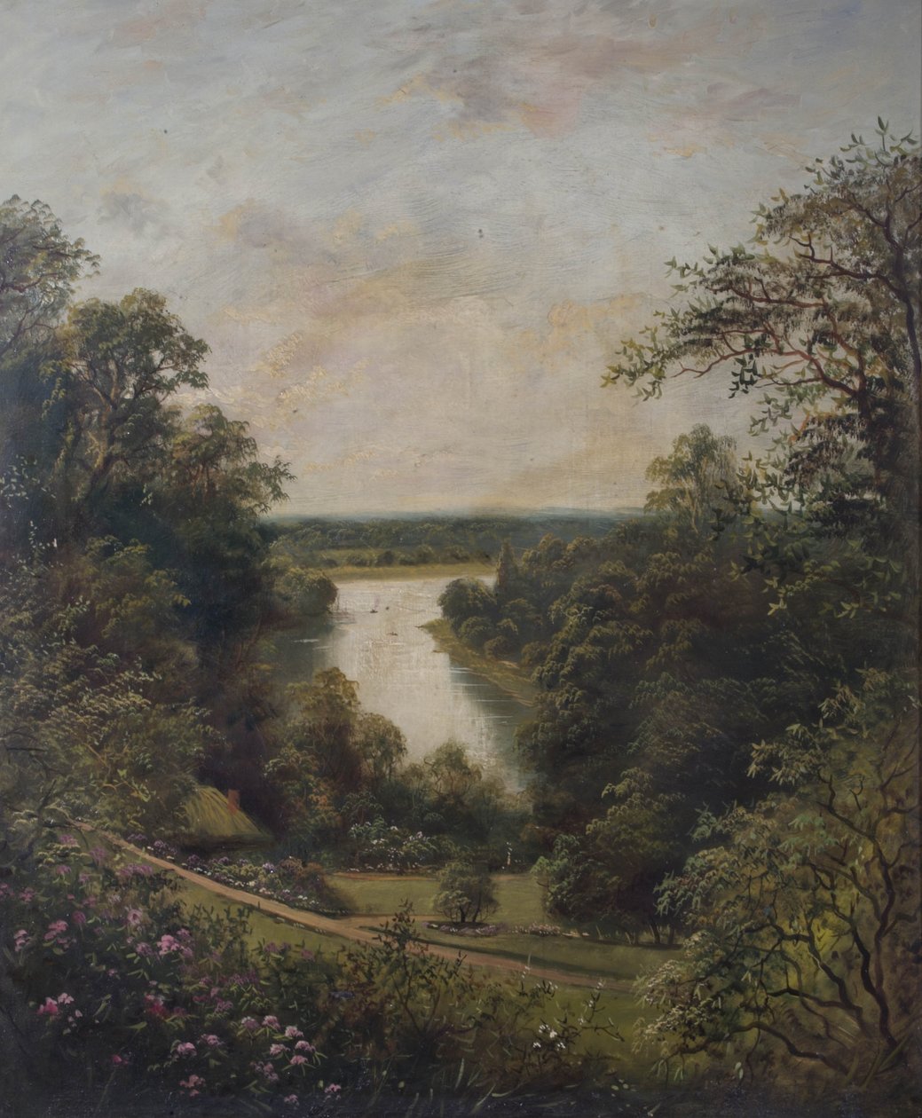 Die Themse von den Terrassengärten, Richmond, Surrey von English School