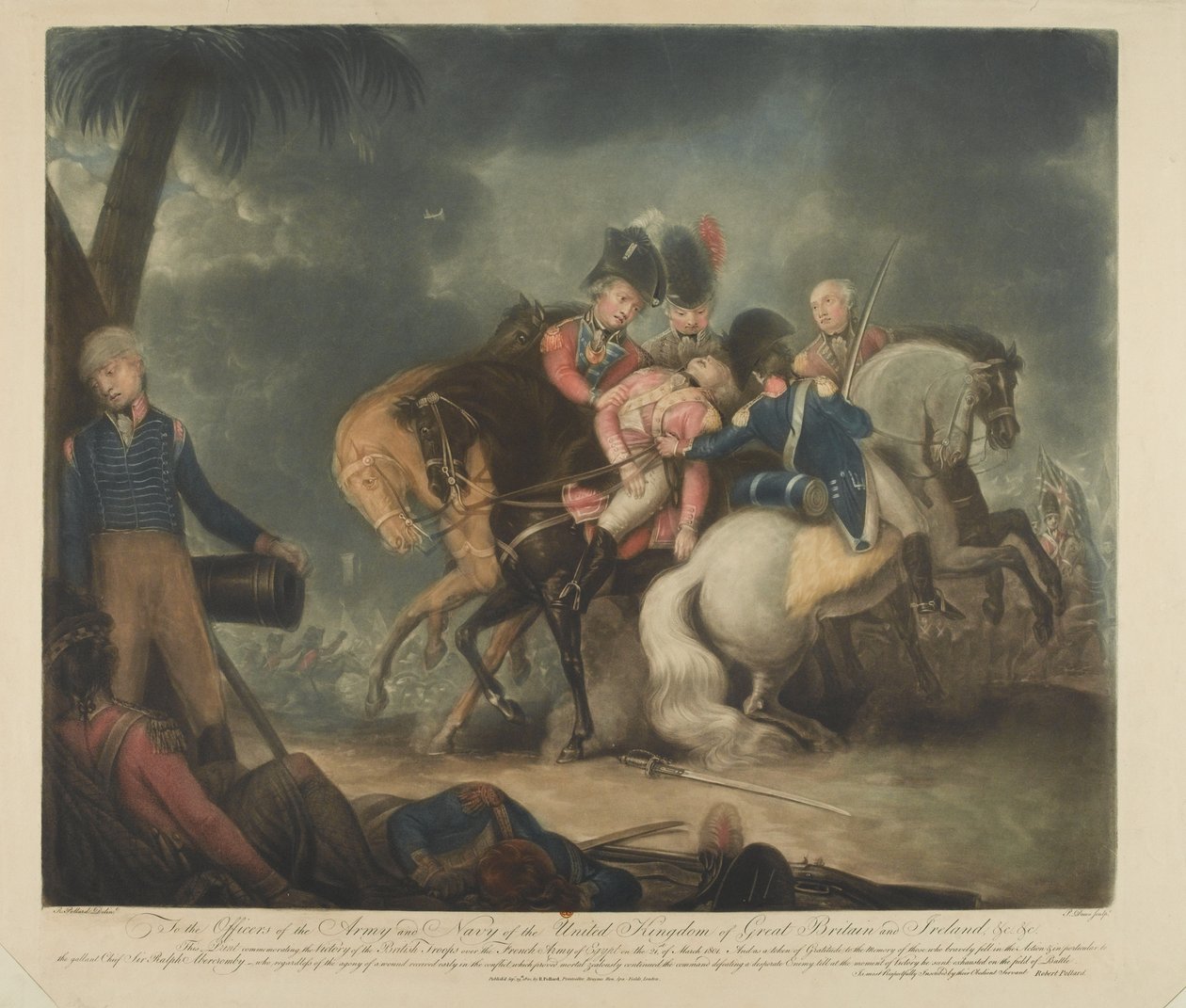 Der Sieg der britischen Truppen über die Franzosen am 21. März 1801 von English School