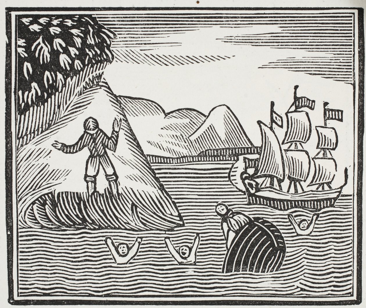 Das Wrack, Illustration aus Chap-books des achtzehnten Jahrhunderts von John Ashton, veröffentlicht 1882 von English School