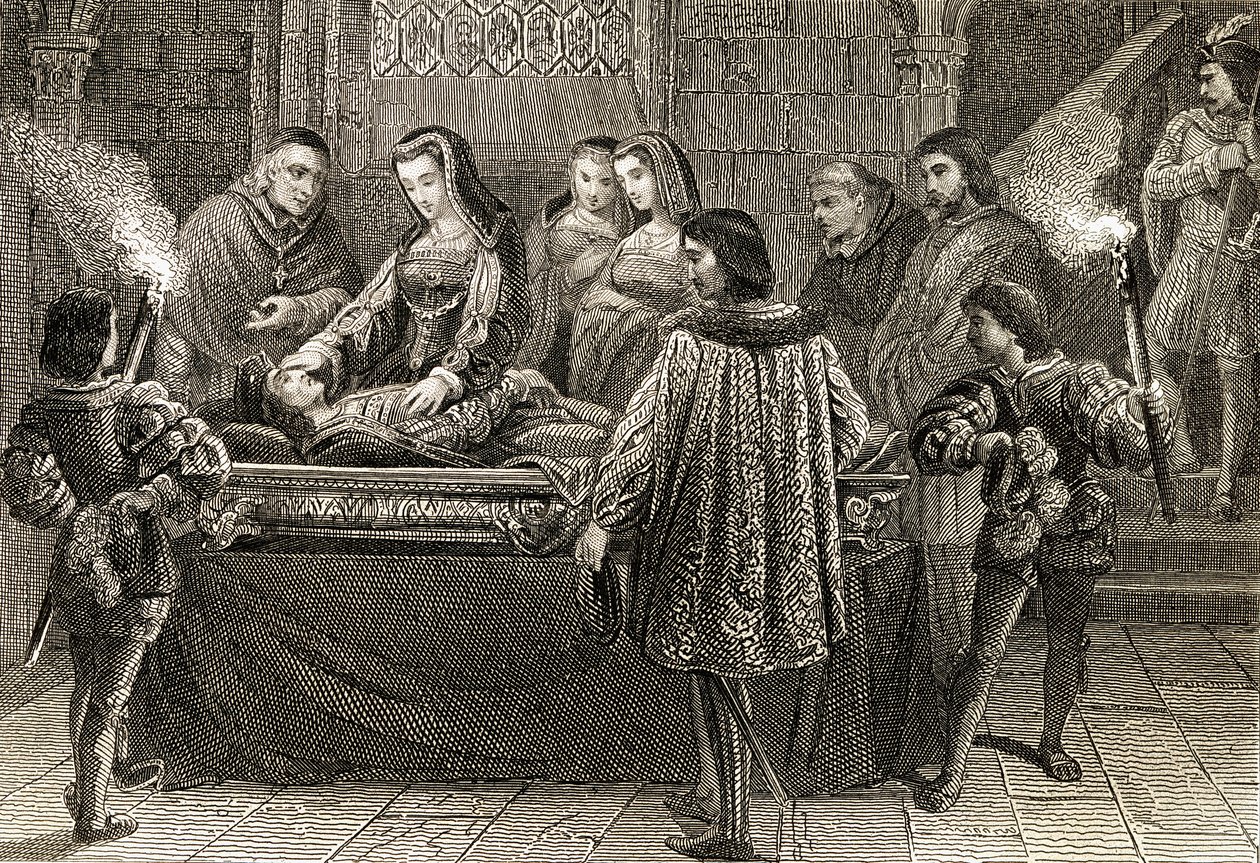 Das Begräbnis von Philipp dem Schönen (1478-1506) von English School