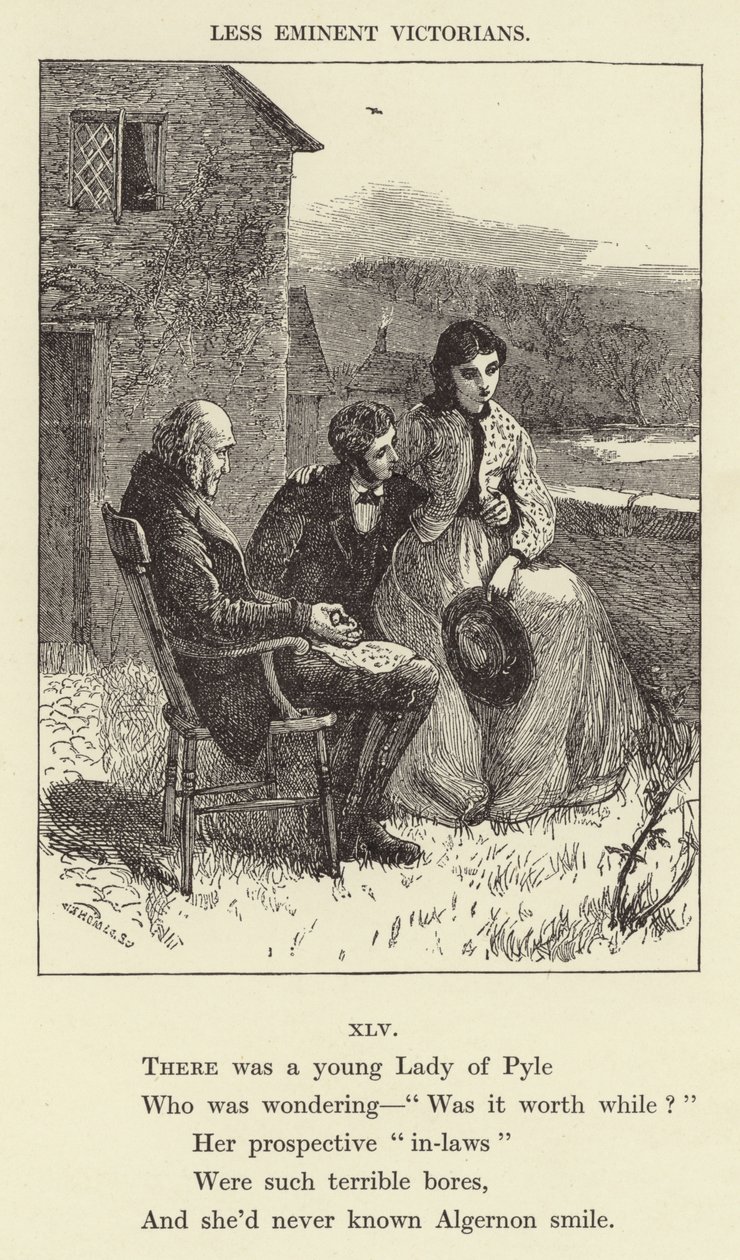 Es war eine junge Dame aus Pyle (Gravur) von English School