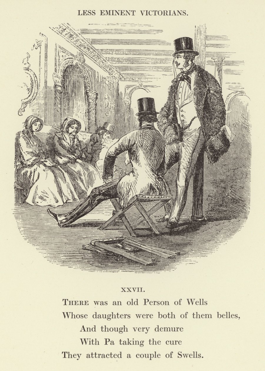 Es war eine alte Person von Wells (Gravur) von English School