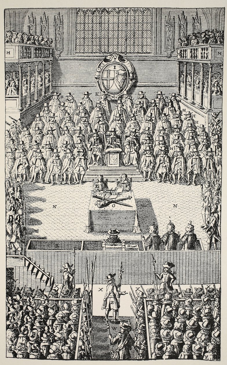 Prozess gegen Karl I., 4. Januar 1649 von English School