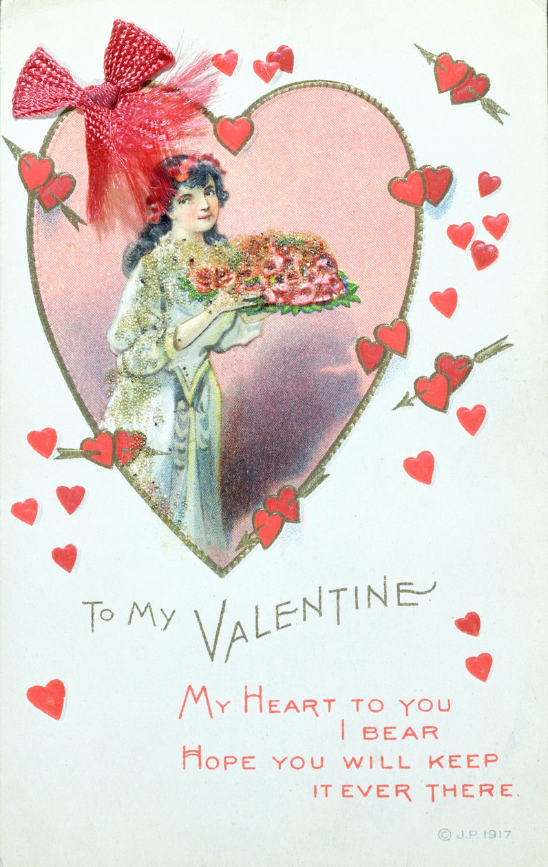 Valentinskarte, 1917 von English School