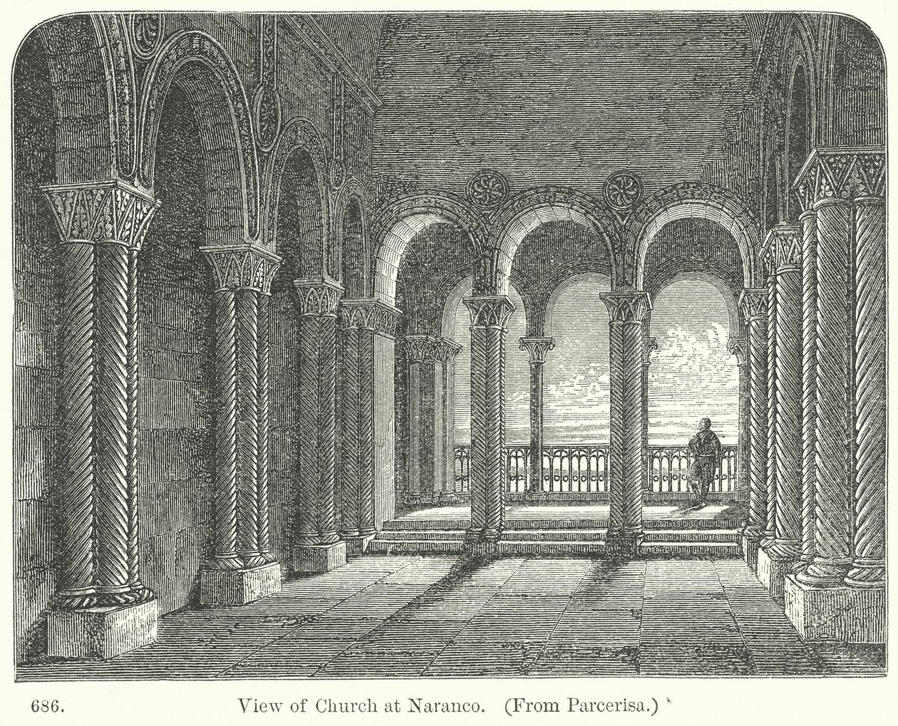 Ansicht der Kirche in Naranco von English School