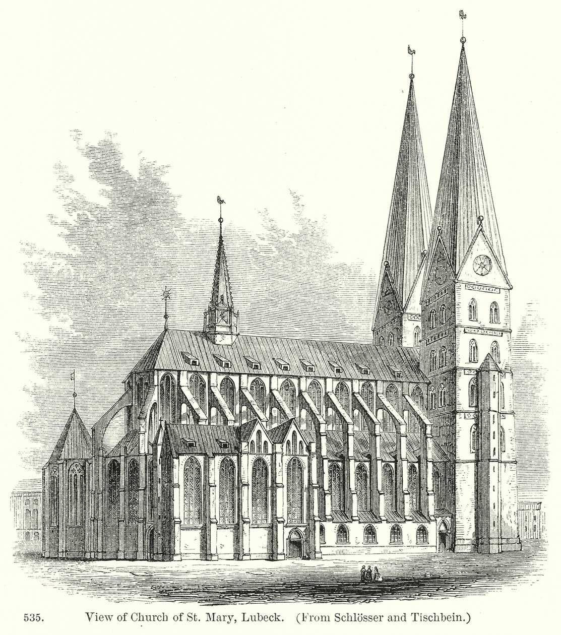 Ansicht der Kirche St. Marien, Lübeck von English School