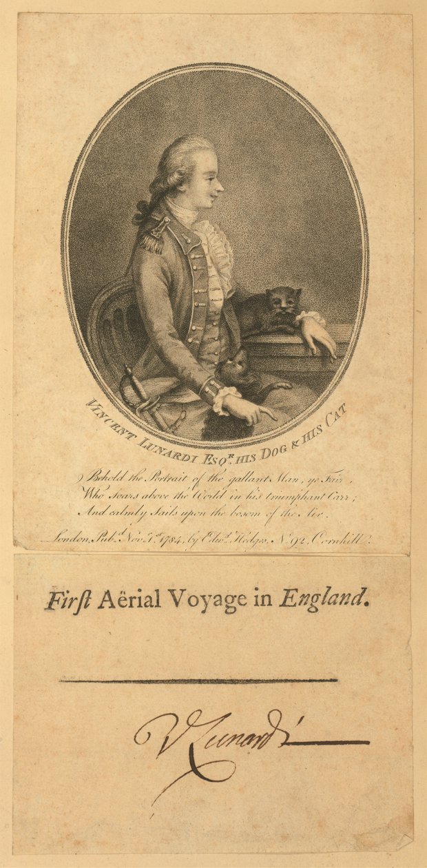 Vincent Lunardi, 1784 von English School