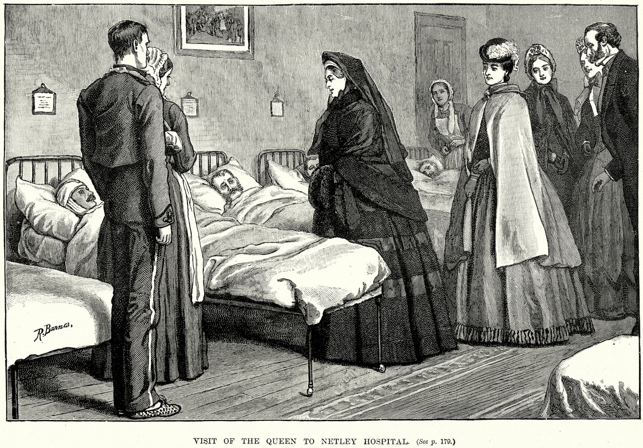 Besuch der Königin im Netley Hospital von English School