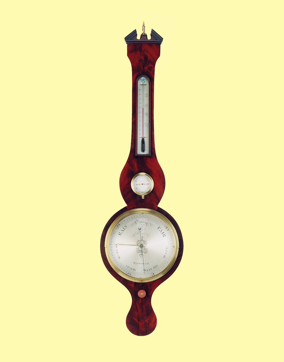 Radbarometer, J. Ortelli & Co., erste Hälfte des 19. Jahrhunderts von English School