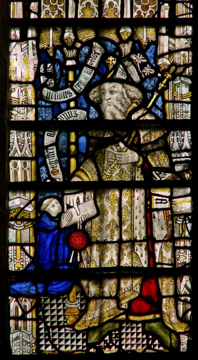 Fenster Clsty N3, Darstellung von Wilhelm dem Eroberer von English School