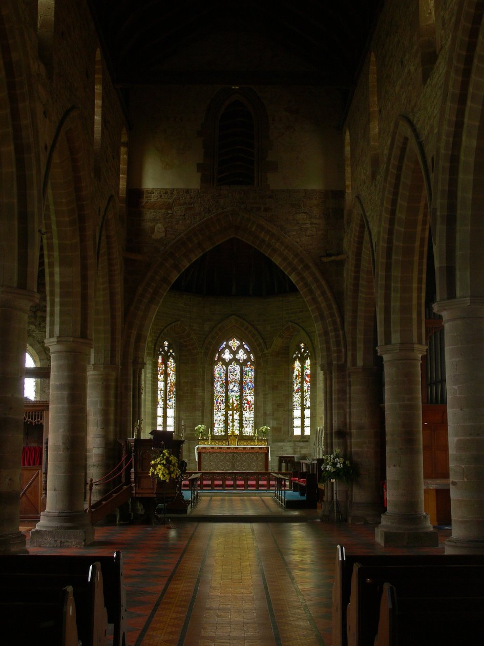 Fenster, Darstellung eines Blicks in Richtung des östlichen Endes der Kirche von English School