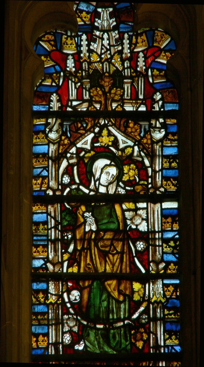 Fenster mit der Jungfrau Maria am Jessebaum von English School