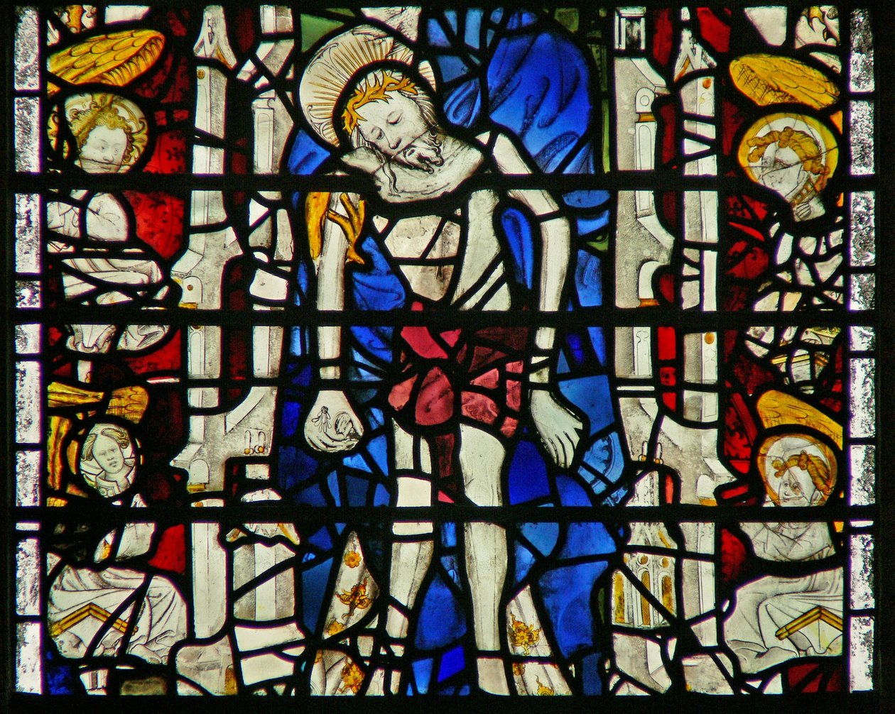 Fenster w12 mit Corpus Christi von English School
