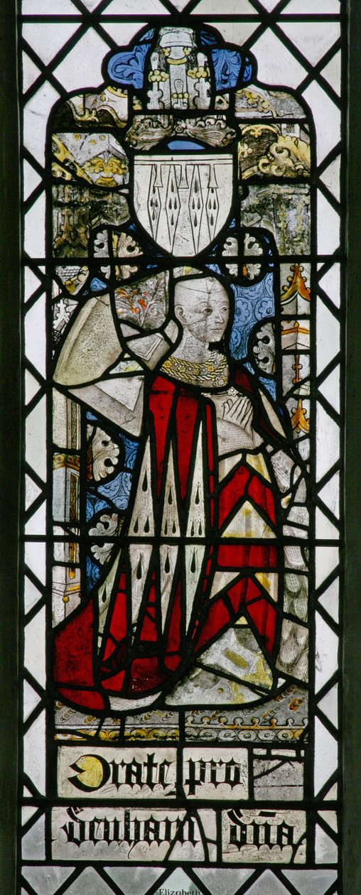 Fenster w6, Darstellung eines Stifters - Elizabeth Fitzwauter von English School