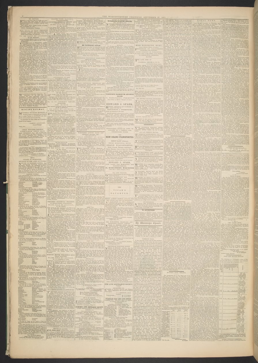 Worcestershire Chronicle, 27. September 1871 von English School
