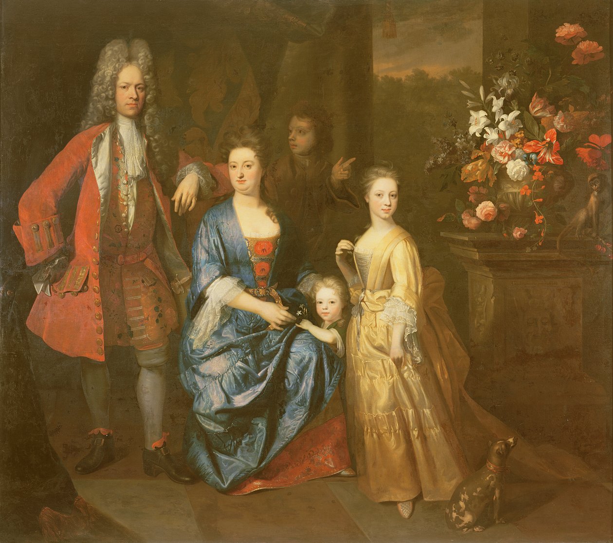 Oberst Andrew Bissett und seine Familie, 1708