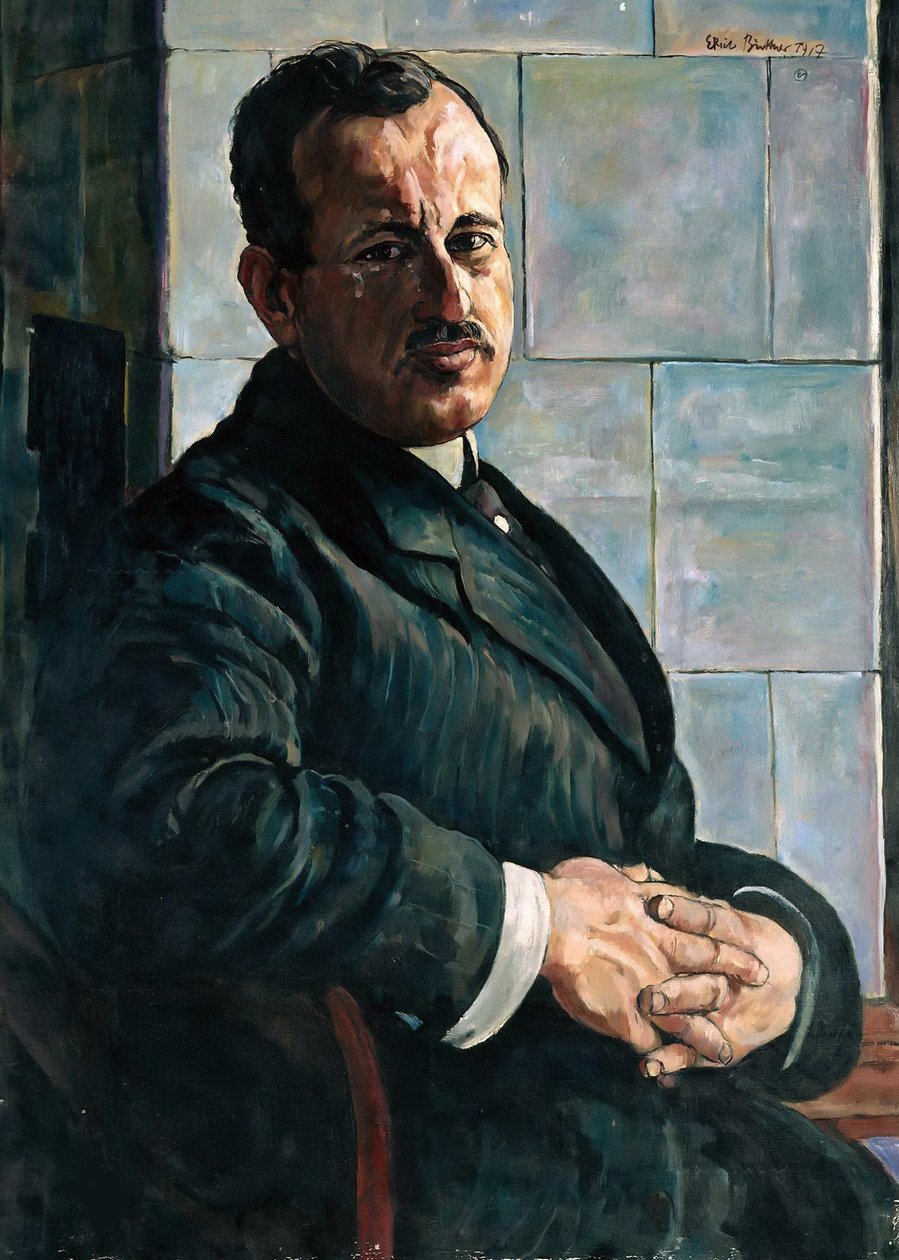 Porträt von Georg Hermann 1871-1943, 1917-1918 von Erich Büttner