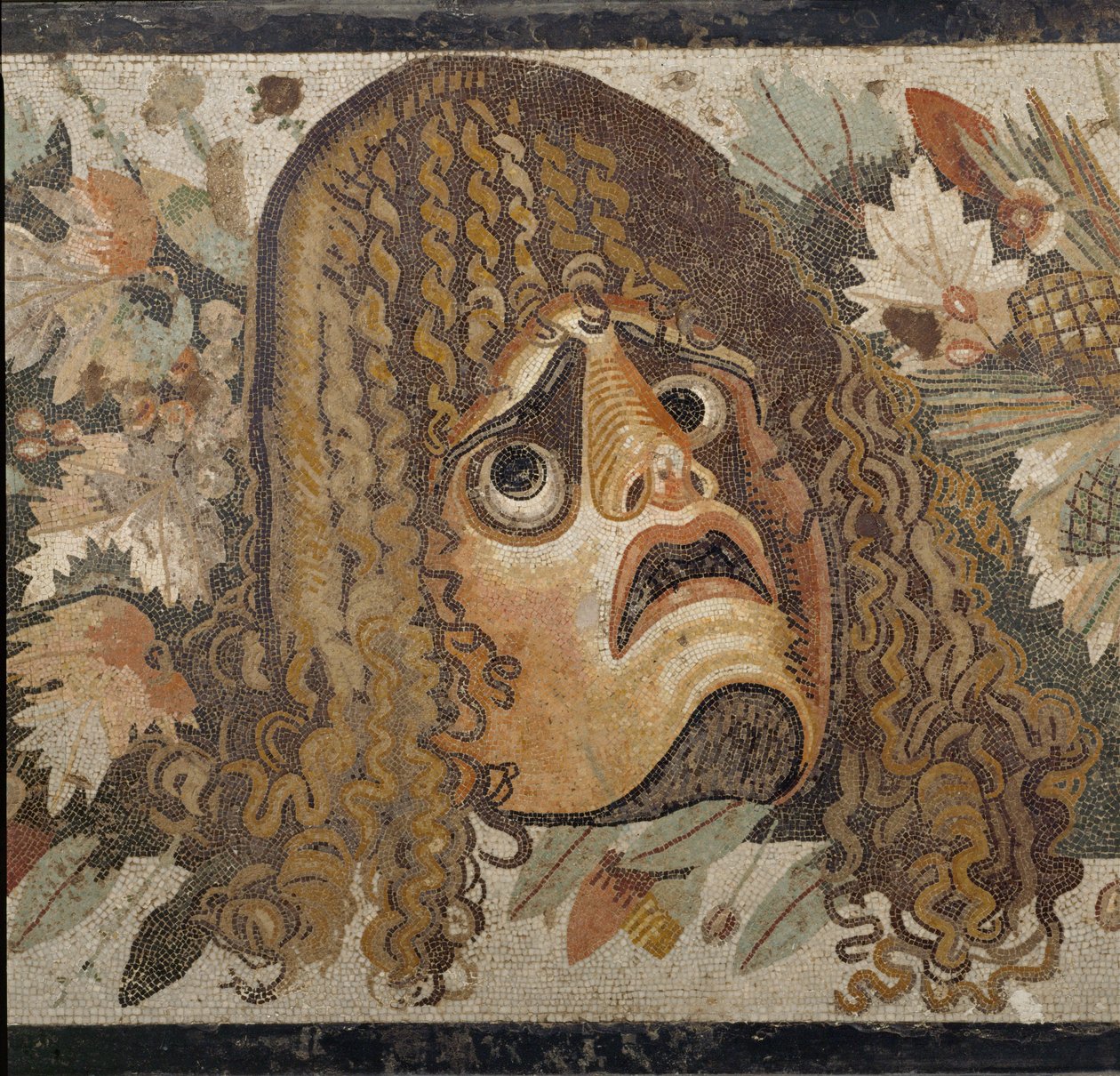 Girlande mit Masken, Blättern und Früchten von Erich Lessing