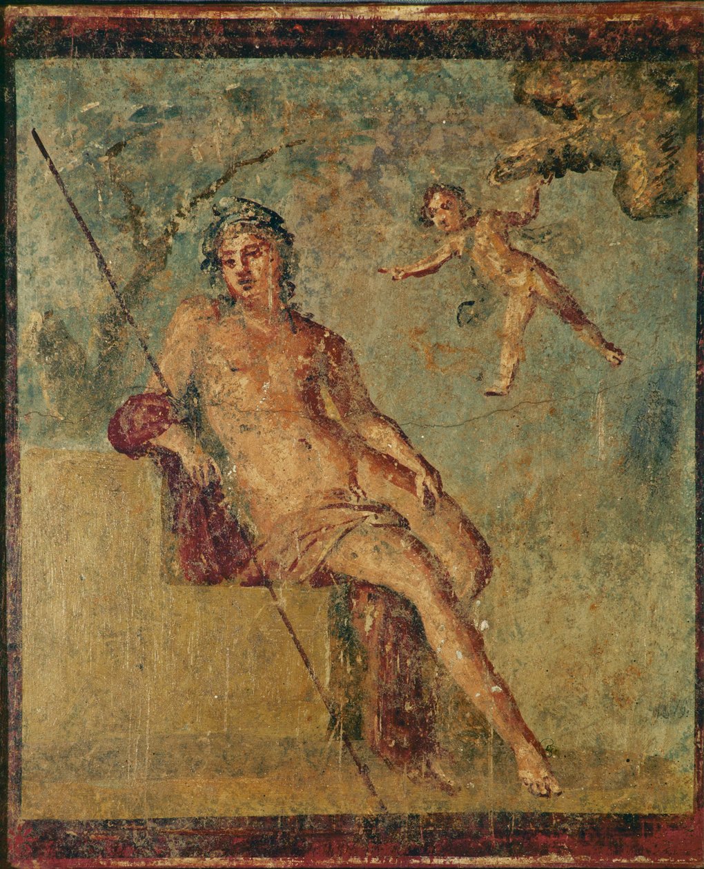 Ganymed. Wandmalerei aus Pompeji, Italien von Erich Lessing