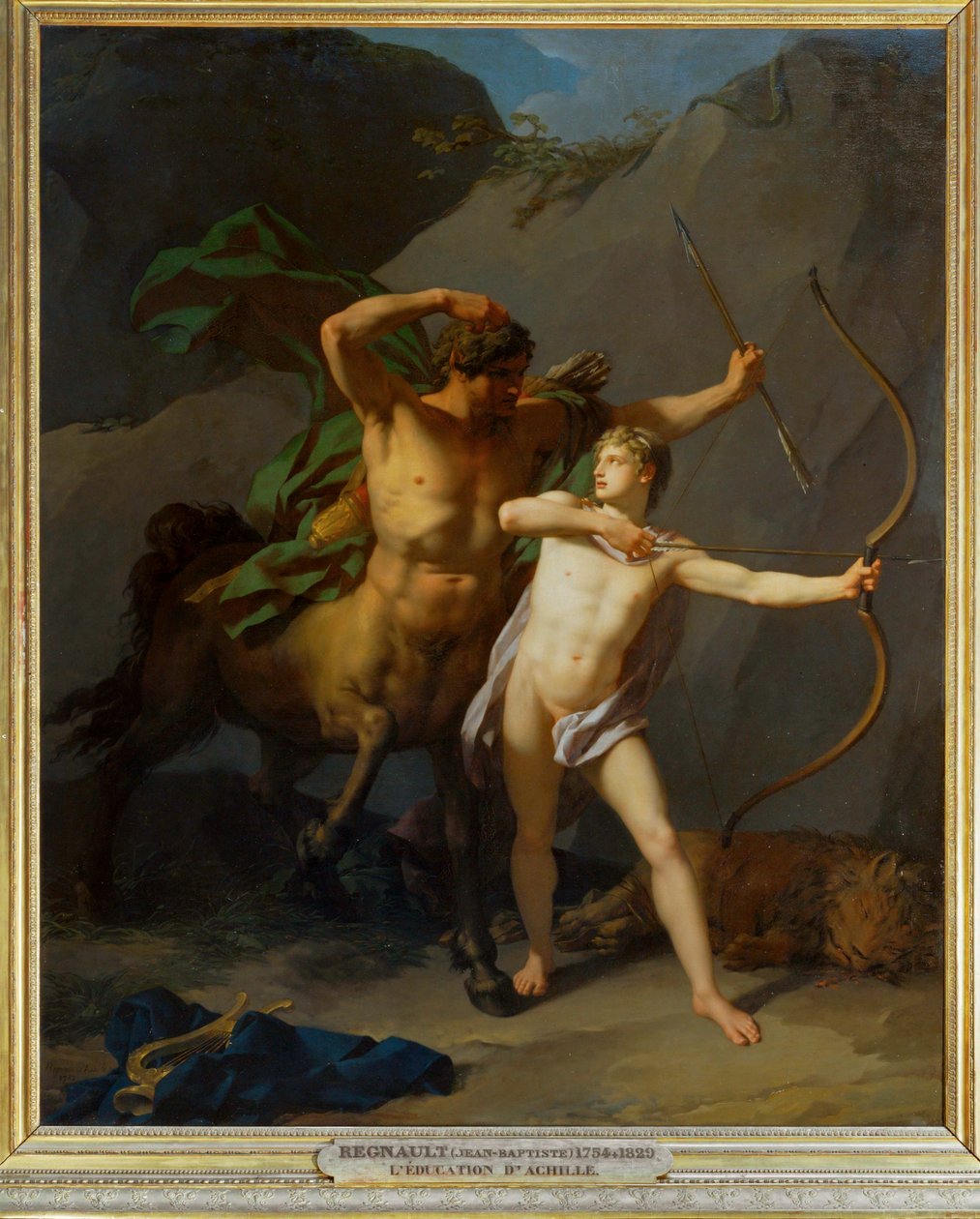 Die Erziehung des Achilleus durch den Zentaur Chiron von Erich Lessing