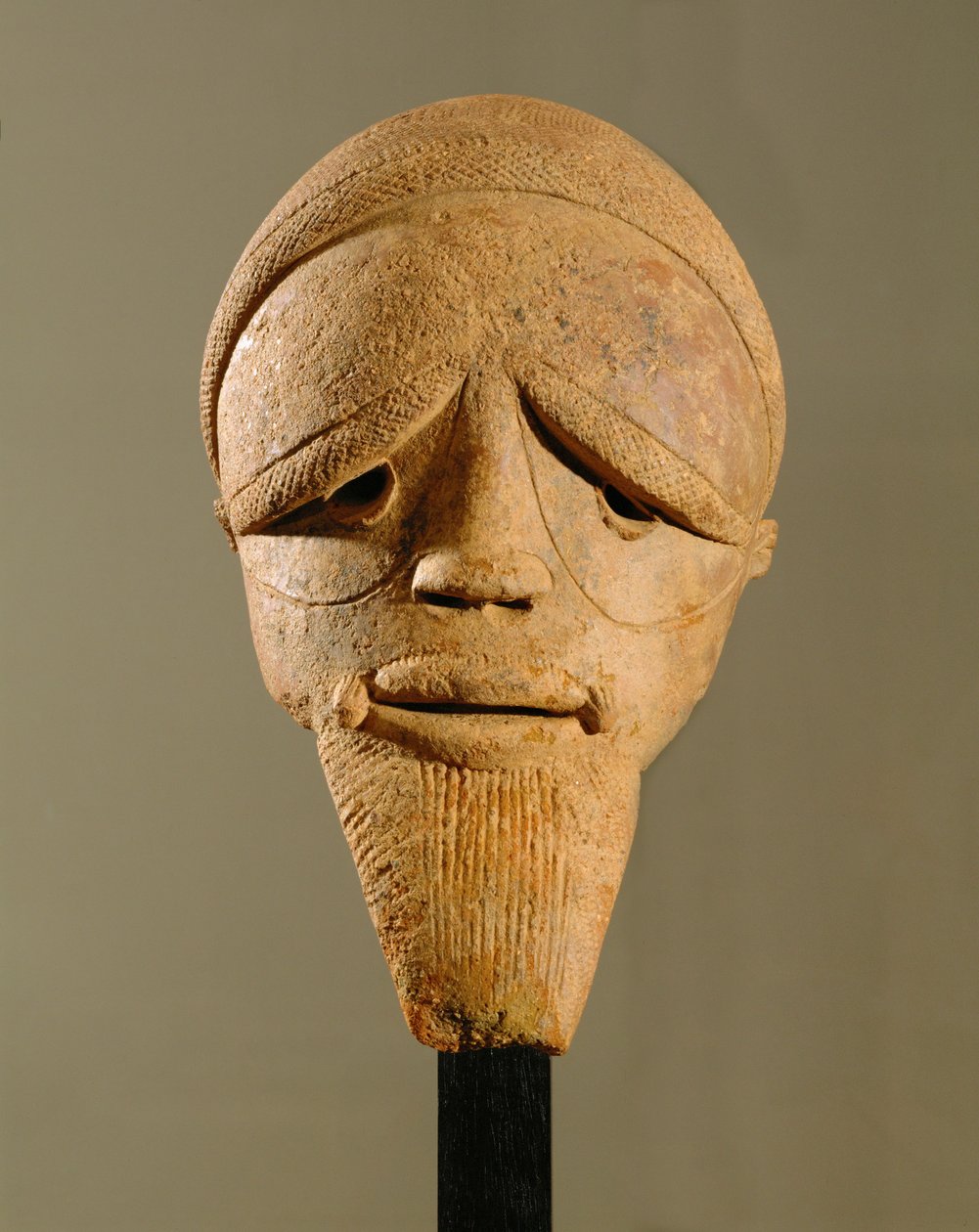 Männlicher Kopf, Sokoto-Skulptur, Nigeria von Erich Lessing
