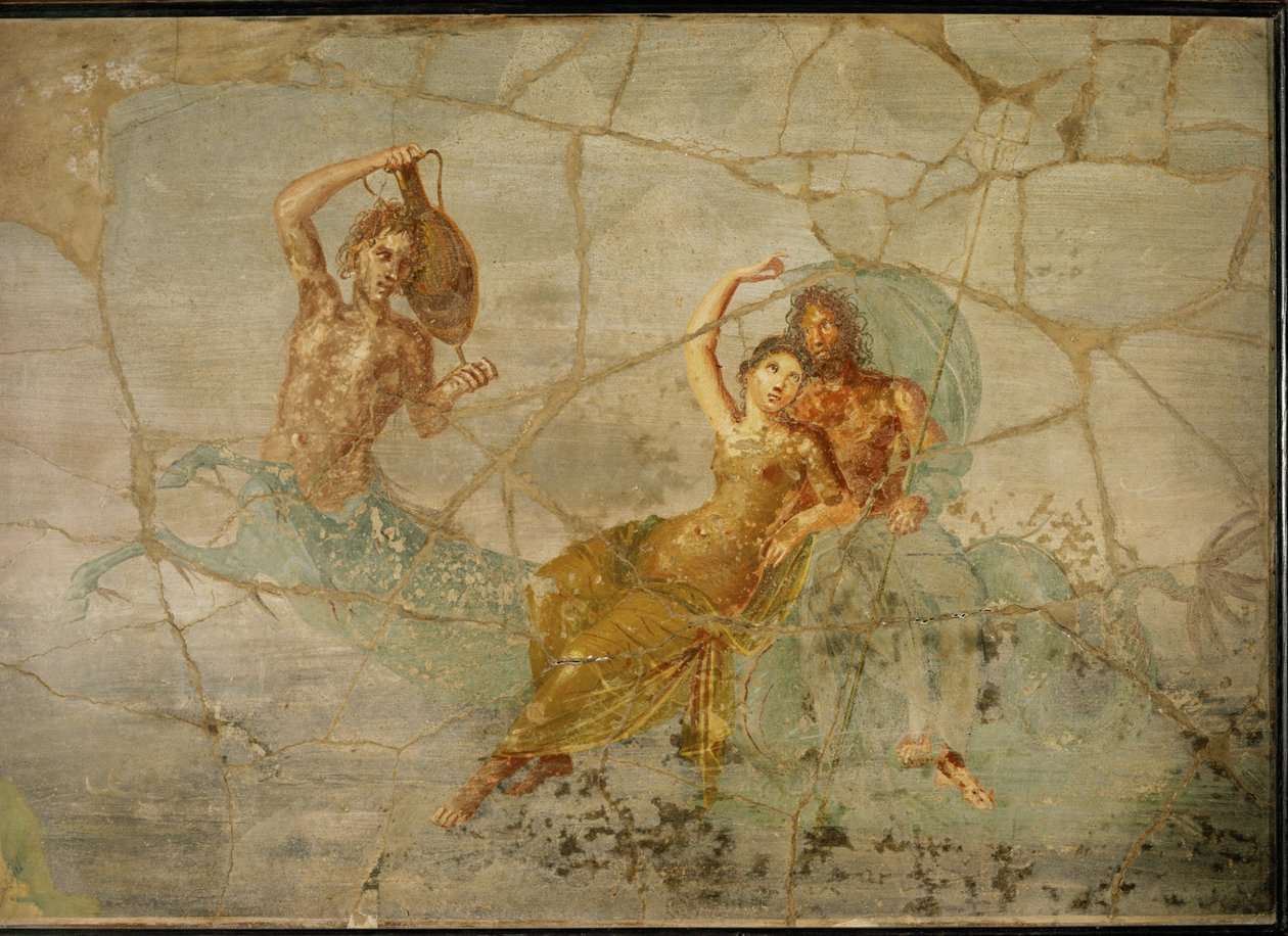 Neptun und Amphitrite, reitend auf dem Schwanz eines Tritons von Erich Lessing