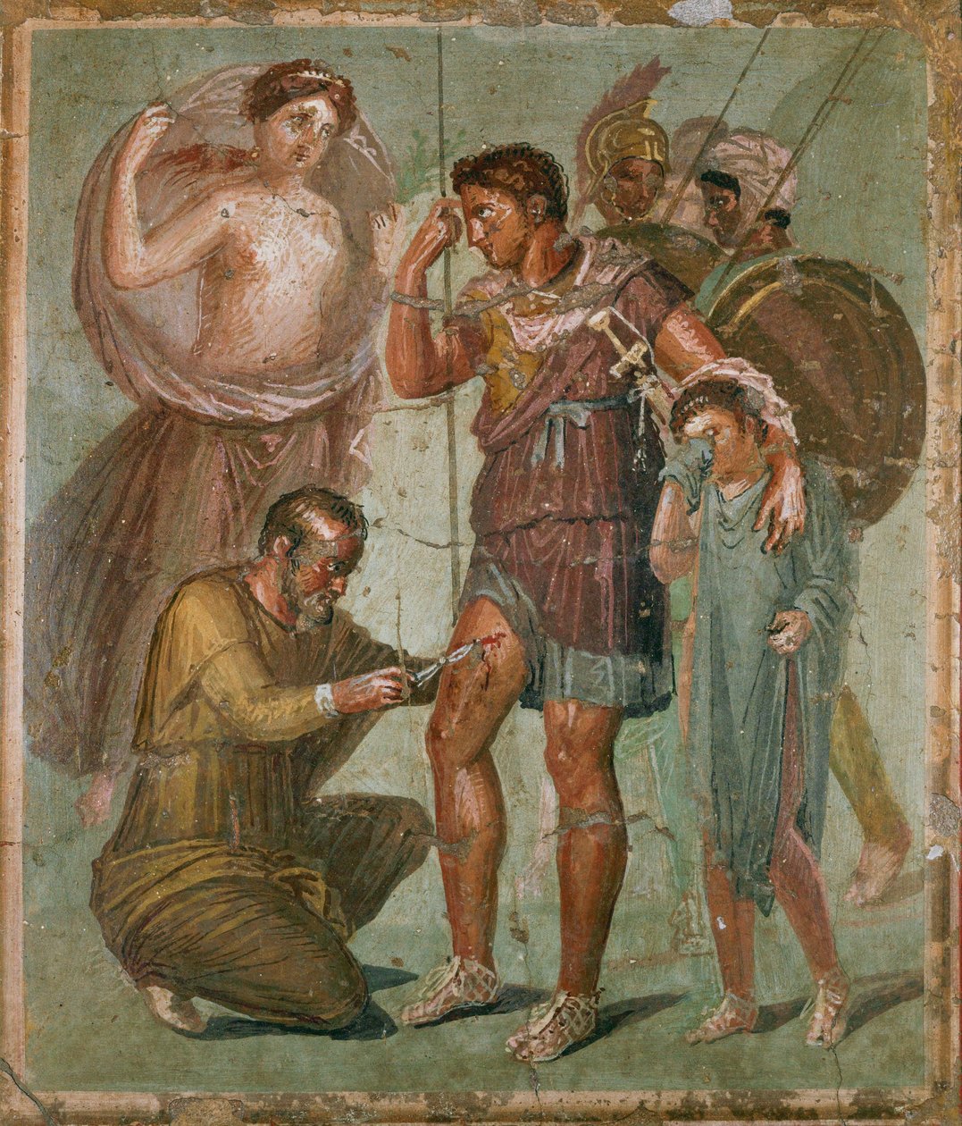 Verwundeter Aeneas zwischen Venus und Ascanius, aus der Casa di Sirico von Erich Lessing