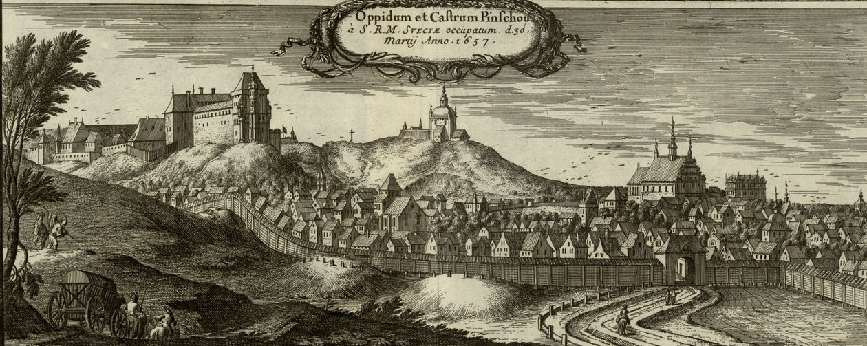 Panorama von Pińczów von Erik Dahlbergh