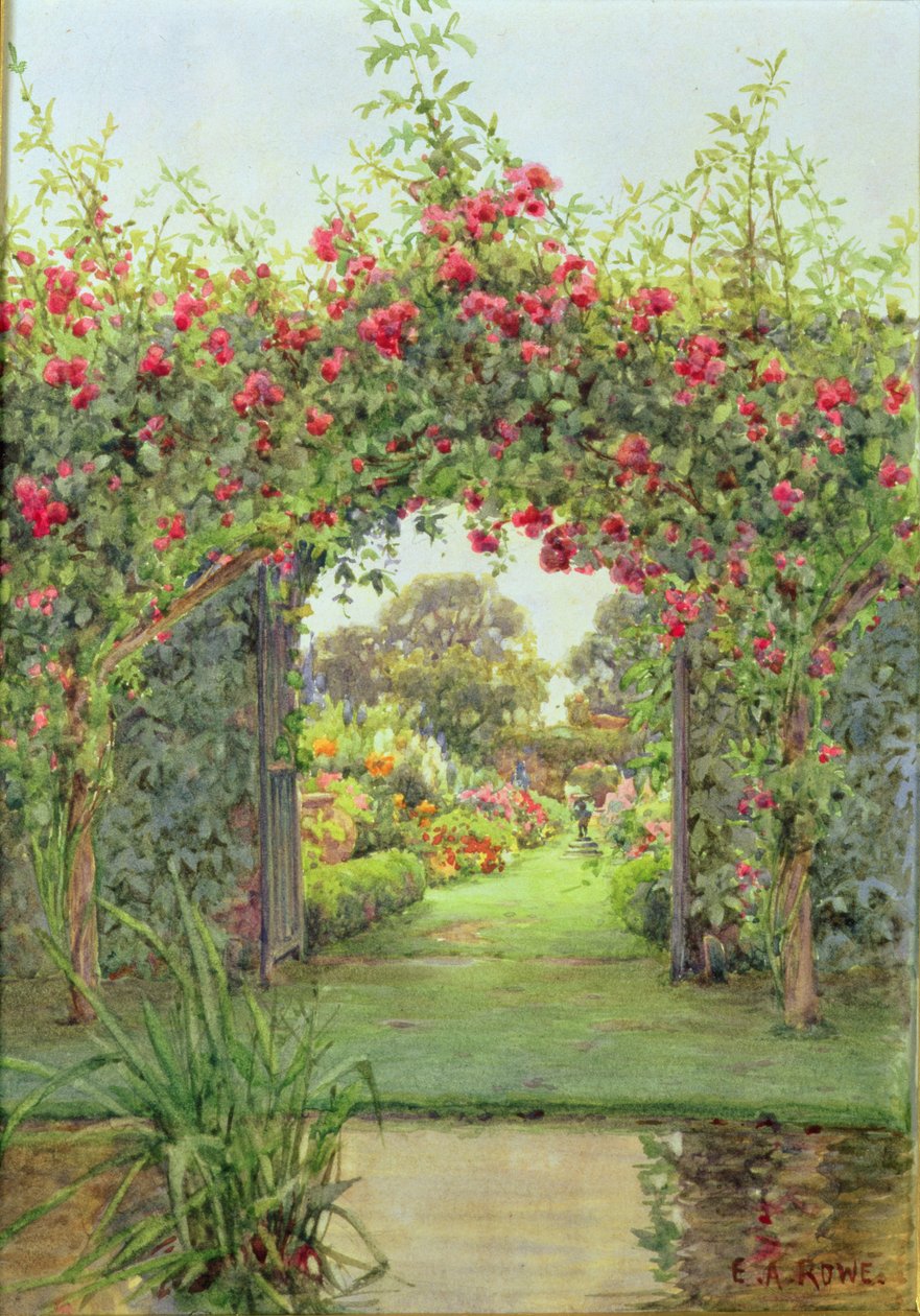 Crimson Rambler, Harleyford Manor, Marlow von Ernest Arthur Rowe