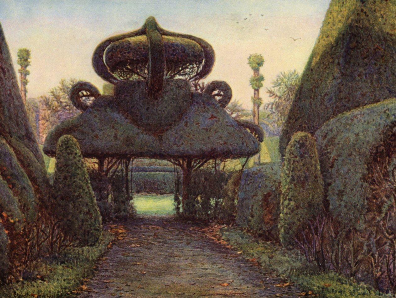 Eiben am Elvaston Castle, Derbyshire von Ernest Arthur Rowe