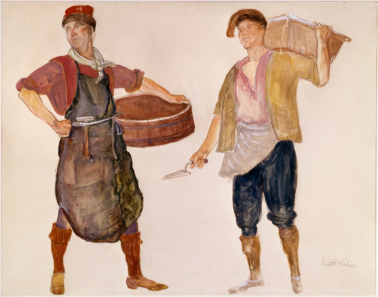 Maurer und Küfer von Ernest Bieler