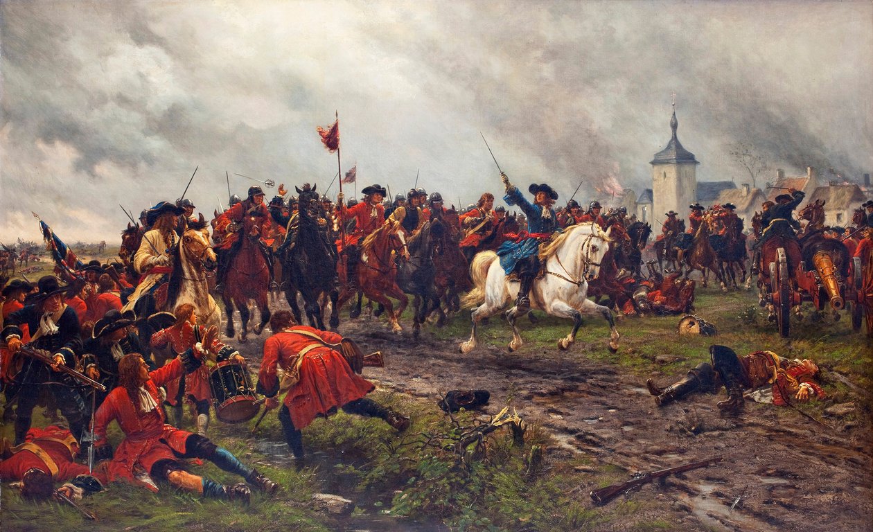 Wilhelm III. von England in der Schlacht am Boyne von Ernest Crofts