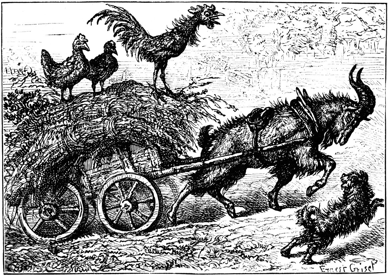 Illustration aus dem Kinderbuch Little Bo-Peep, ca. 1880 von Ernest Henry Griset