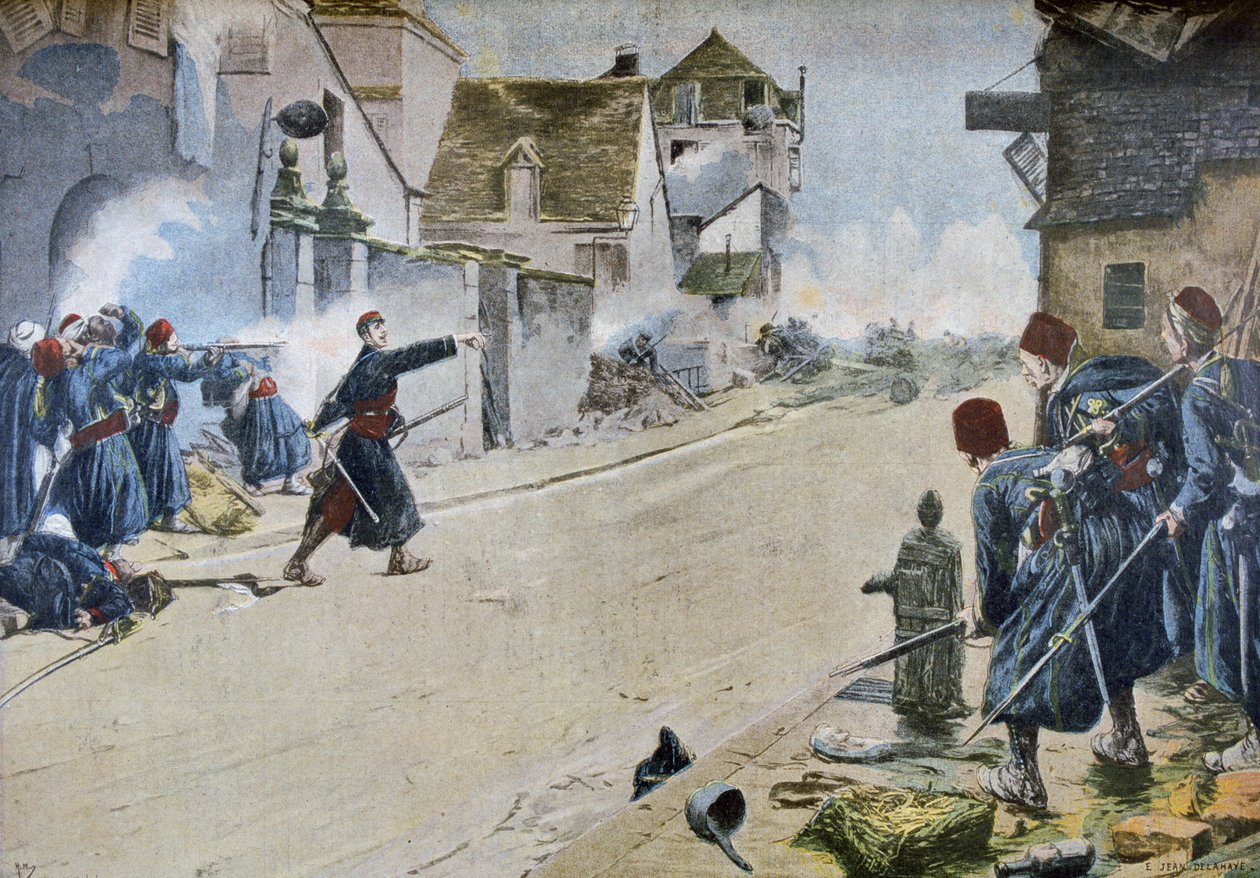 Paul Deroulede in der Schlacht von Montbeliard von Ernest Jean Delahaye