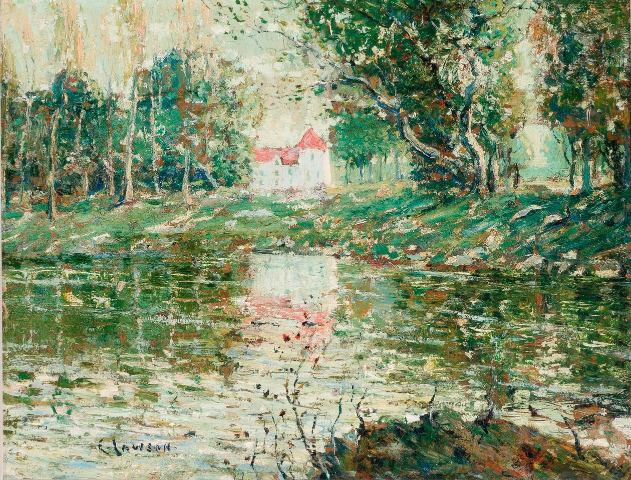 Der Mühlenteich von Ernest Lawson