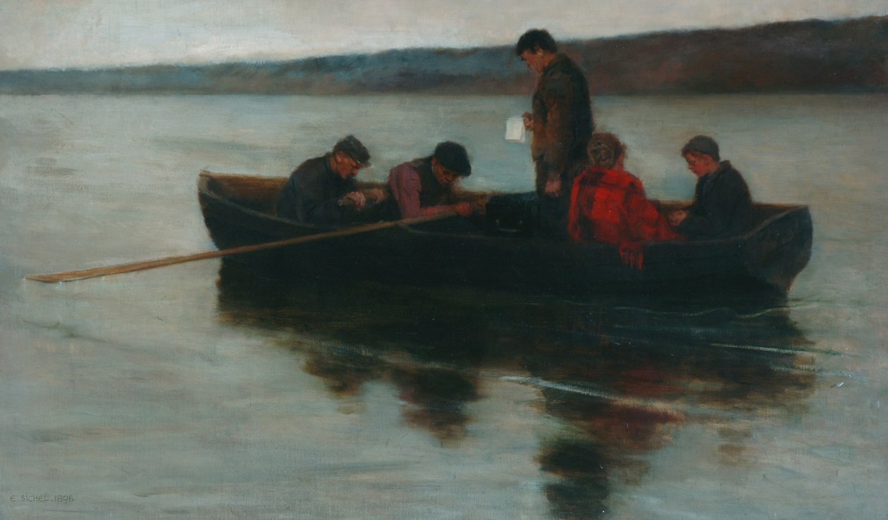 Eine Kinderbeerdigung in den Highlands, 1896 von Ernest Leopold Sichel