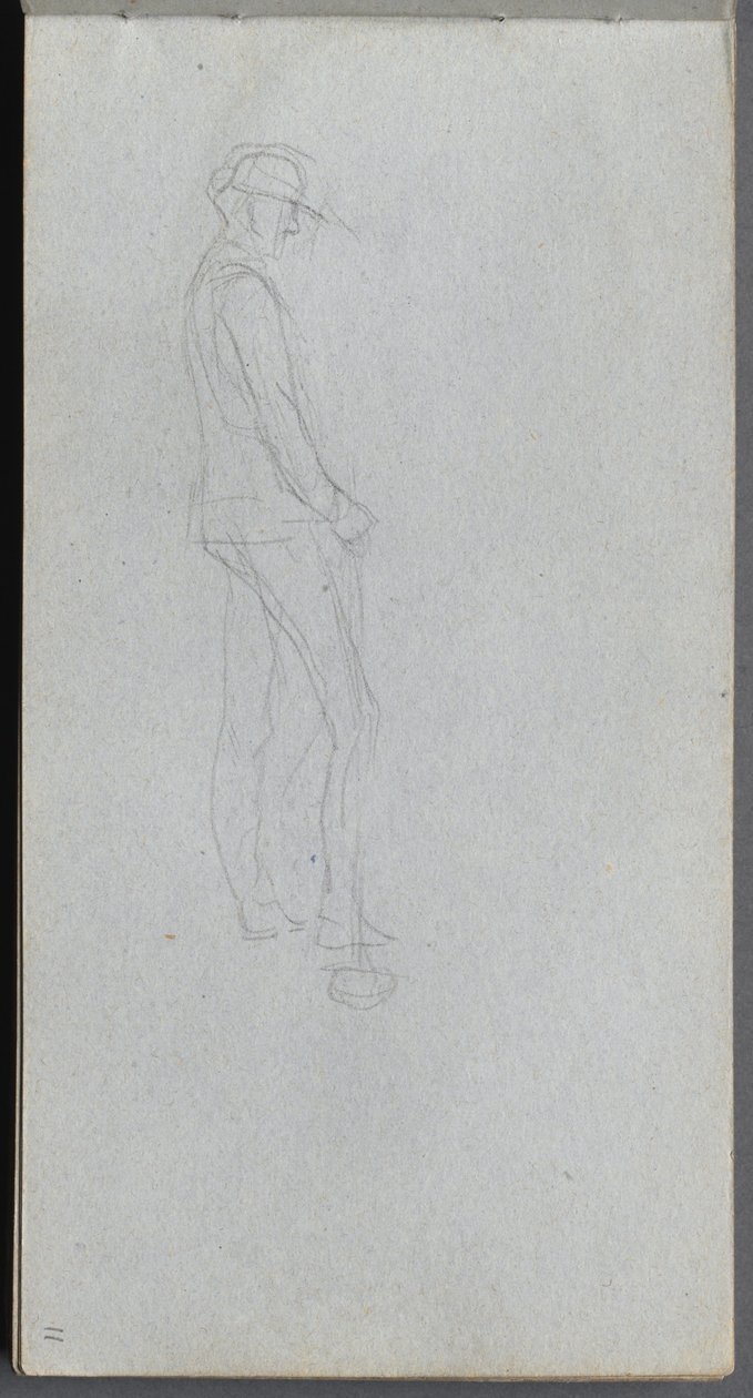 Skizzenbuch, Seite 11: Figur im Profil von Ernest Meissonier