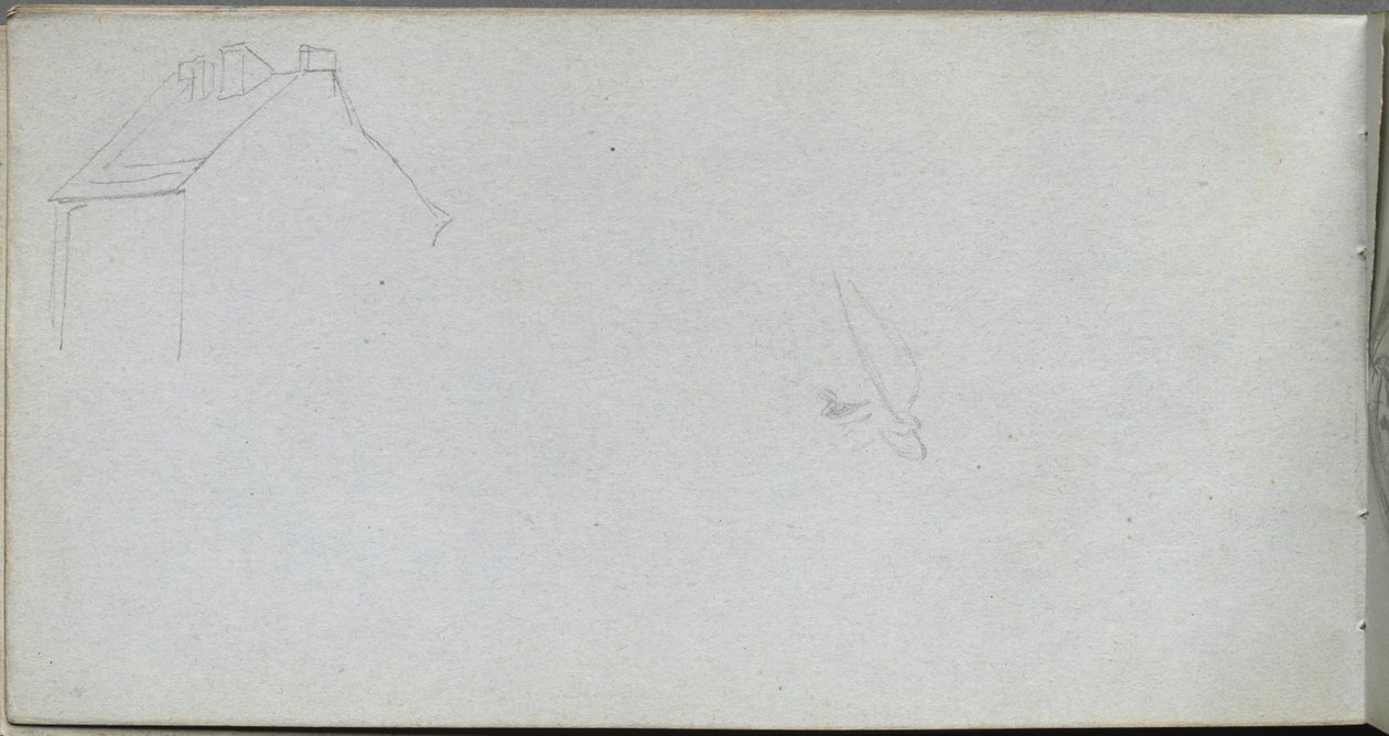 Skizzenbuch, Seite 54: Architekturstudie von Jean Louis Ernest Meissonier