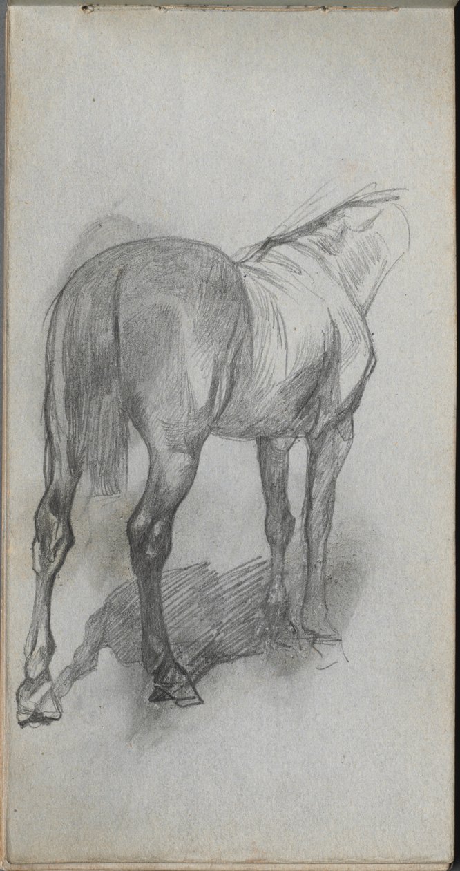 Skizzenbuch, Seite 76: Studie eines Pferdes von Jean Louis Ernest Meissonier